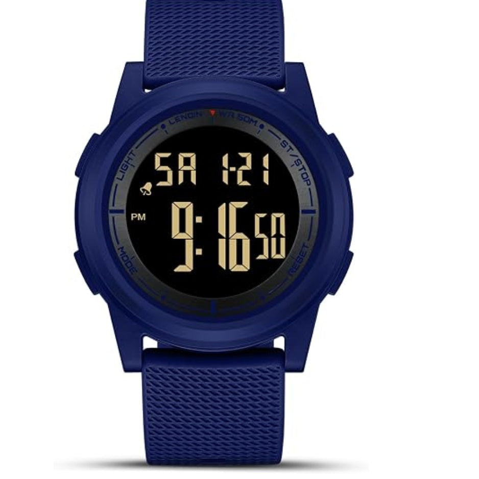 Mens Digital Watch Ultra Thin Sports Waterproof Watches For Men