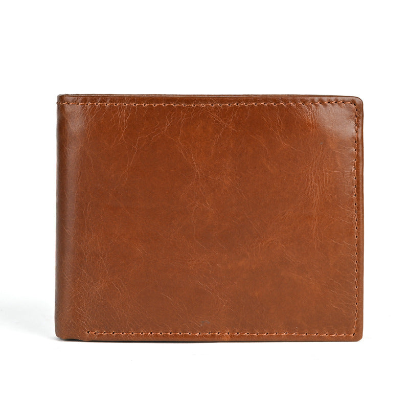 RFID Anti-Scan Retro Leather Wallet For Men
