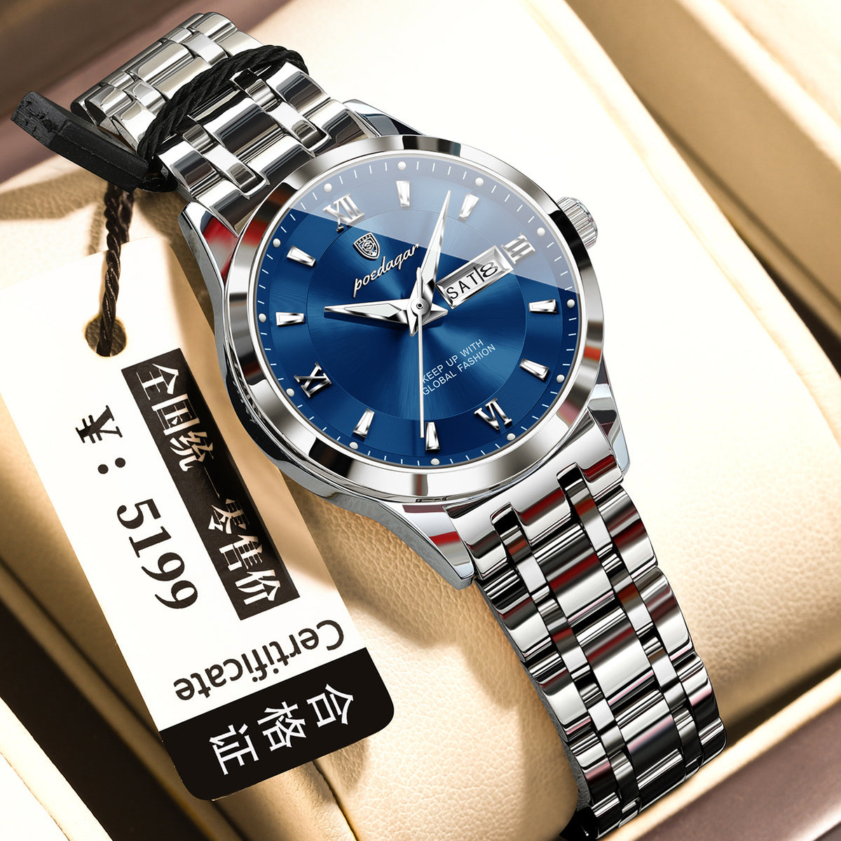 Waterproof Watch Luminous Business Quartz