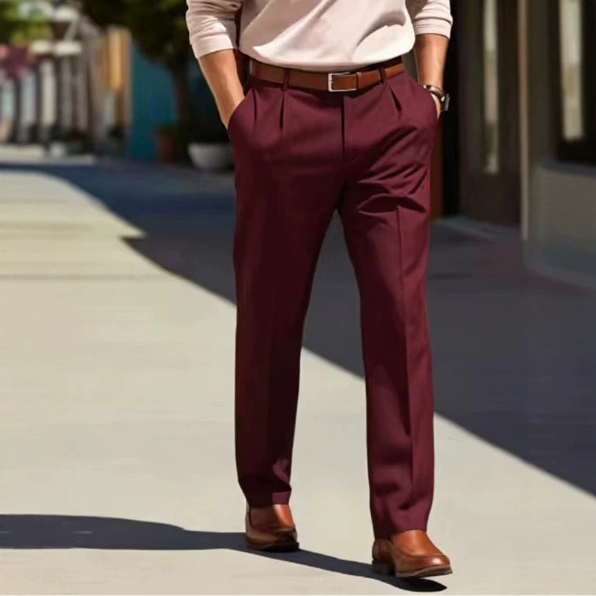 Men's Loose-fit Casual Tailored Trousers