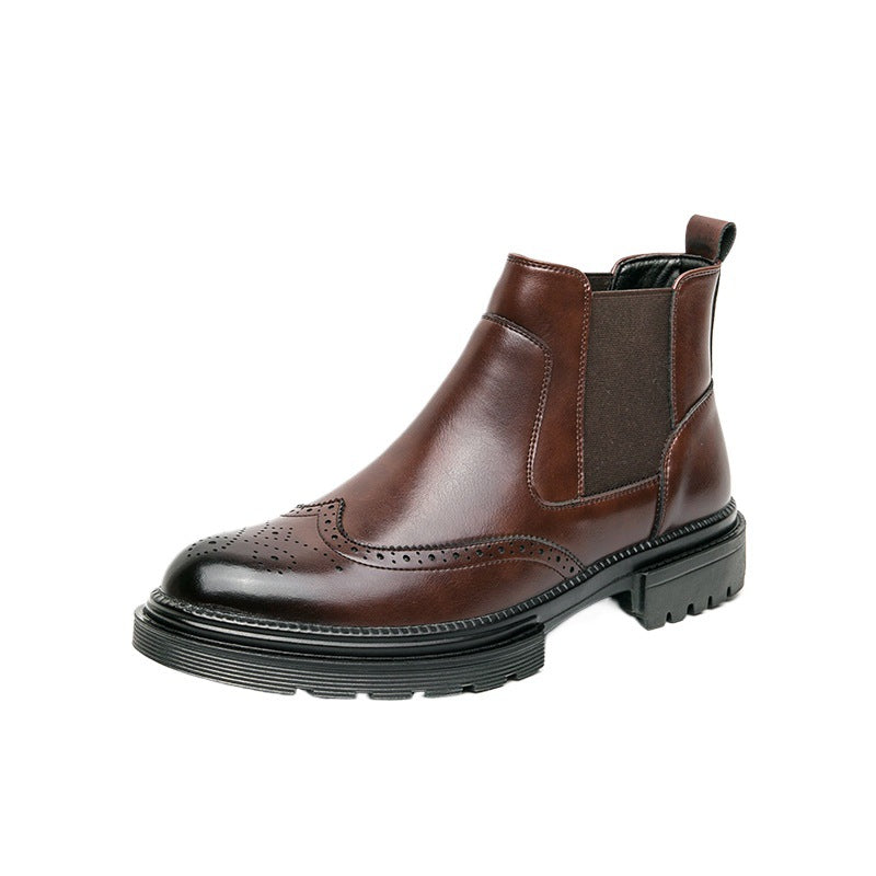 Mens High-top Leather Fashion Ankle Boots