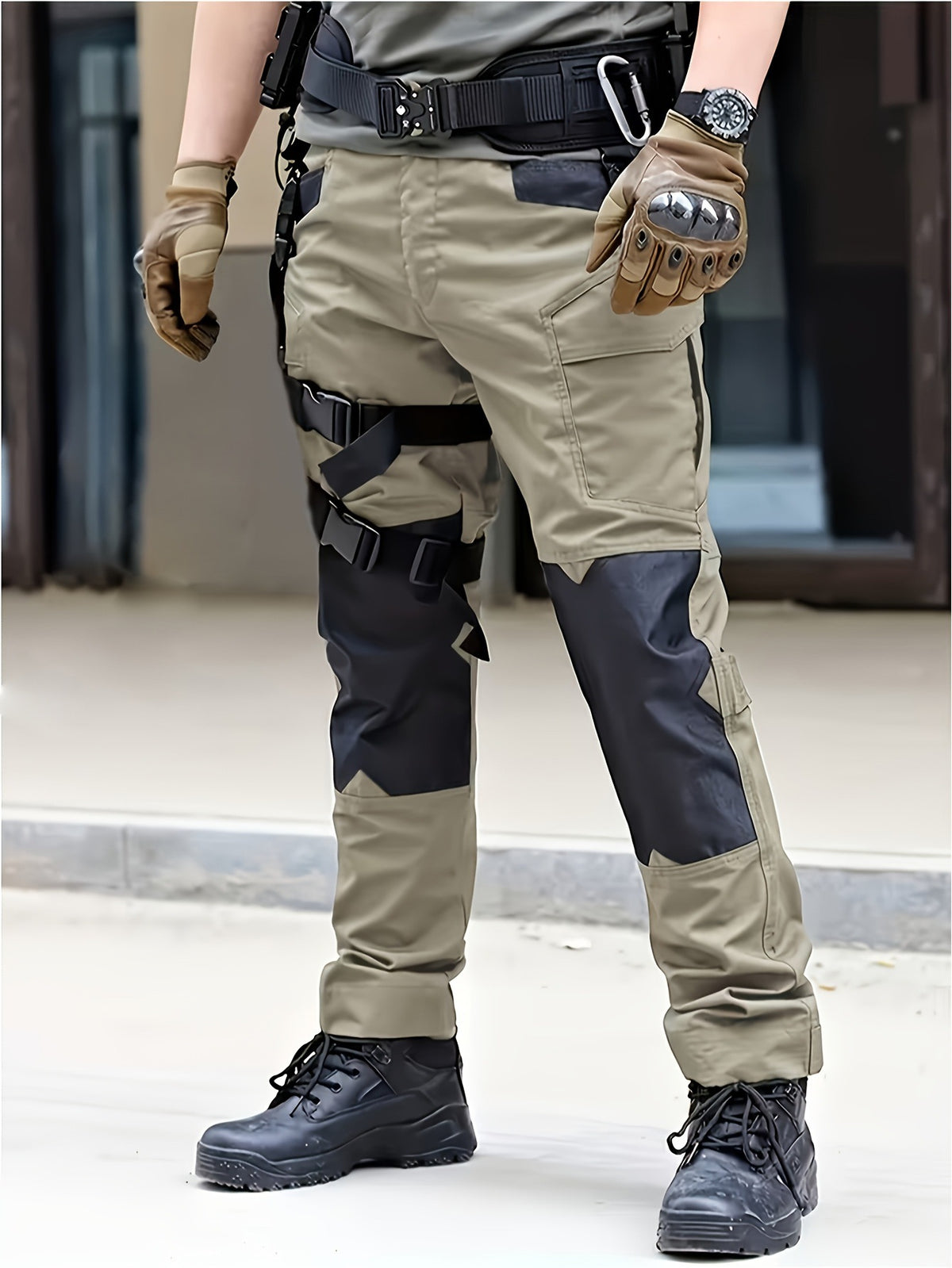 Mens Outdoor Combat Training Cargo Pants With Multiple Pockets