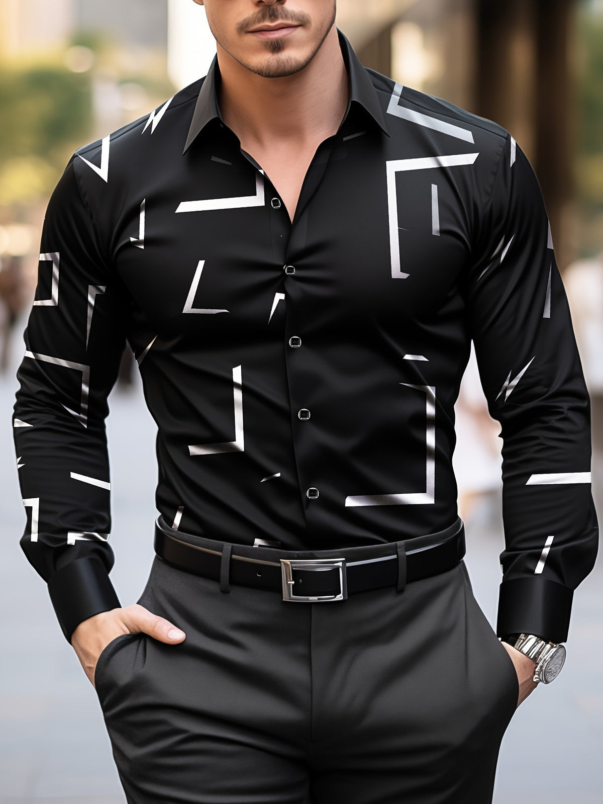 Casual Shirt Spring And Autumn Style Men's Long-sleeved Shirt