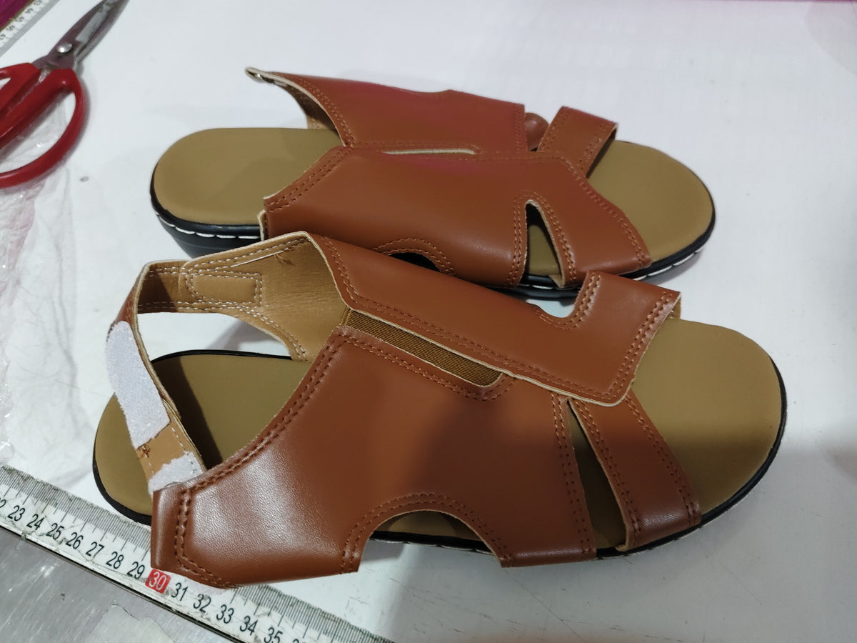 Open Toe Sandals Summer Vintage Lightweight Soft Sole Comfort Wedges Shoes