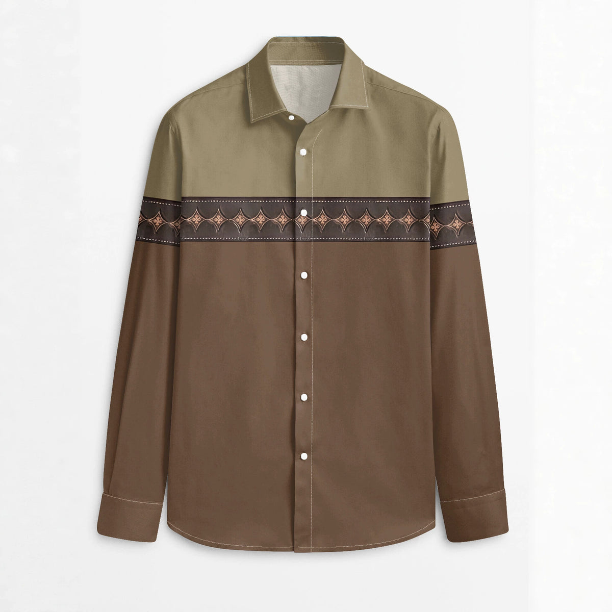 Western-style Wind-resistant Denim Thin Mens Shirt