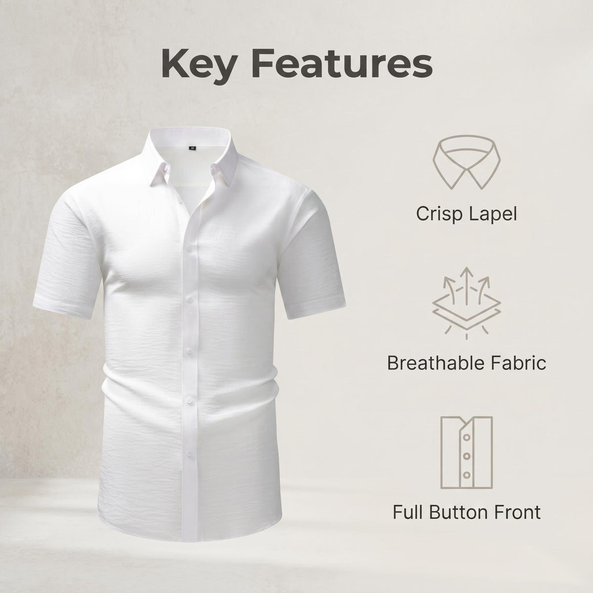 Jiana Cross-Border Specializes In Supplying Imitation Linen Men's Short-Sleeved Shirts With Lapels, Casual Retro Shirts, Fashionable High-End Shirts For Men