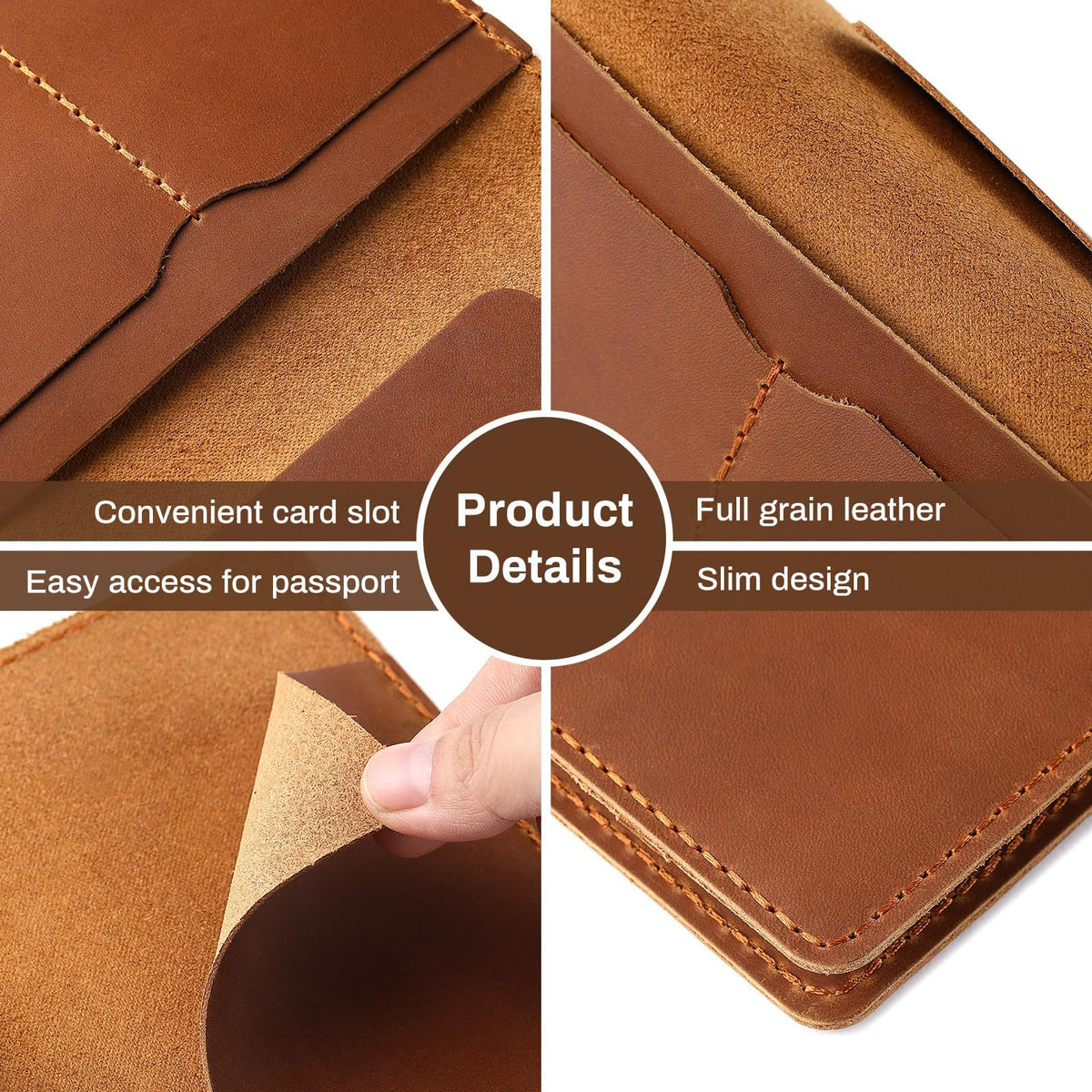 Men's Vintage First Layer Cowhide Handmade Wallet