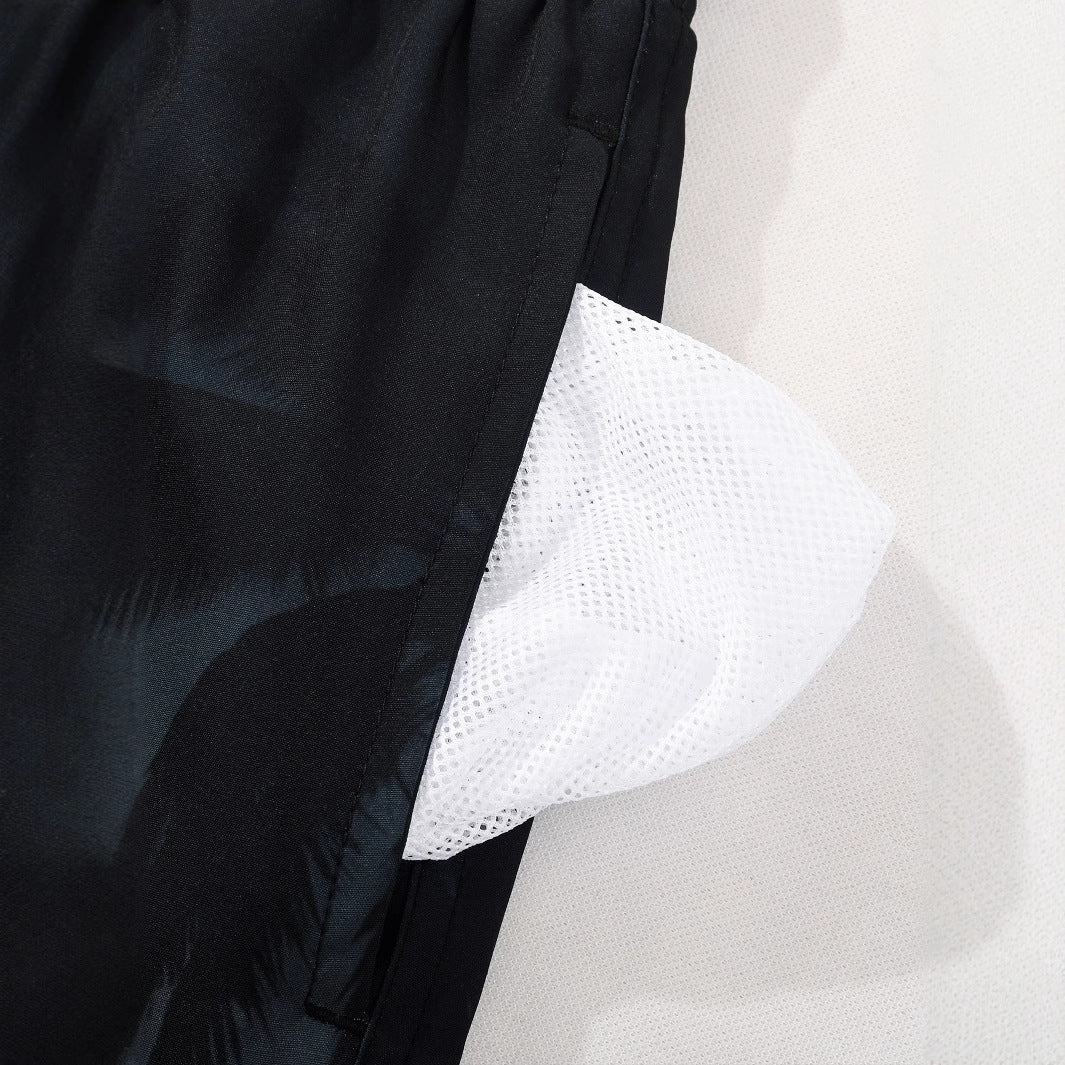 Mens Summer Quick-Dry Double-Layer Beach Swim Trunks