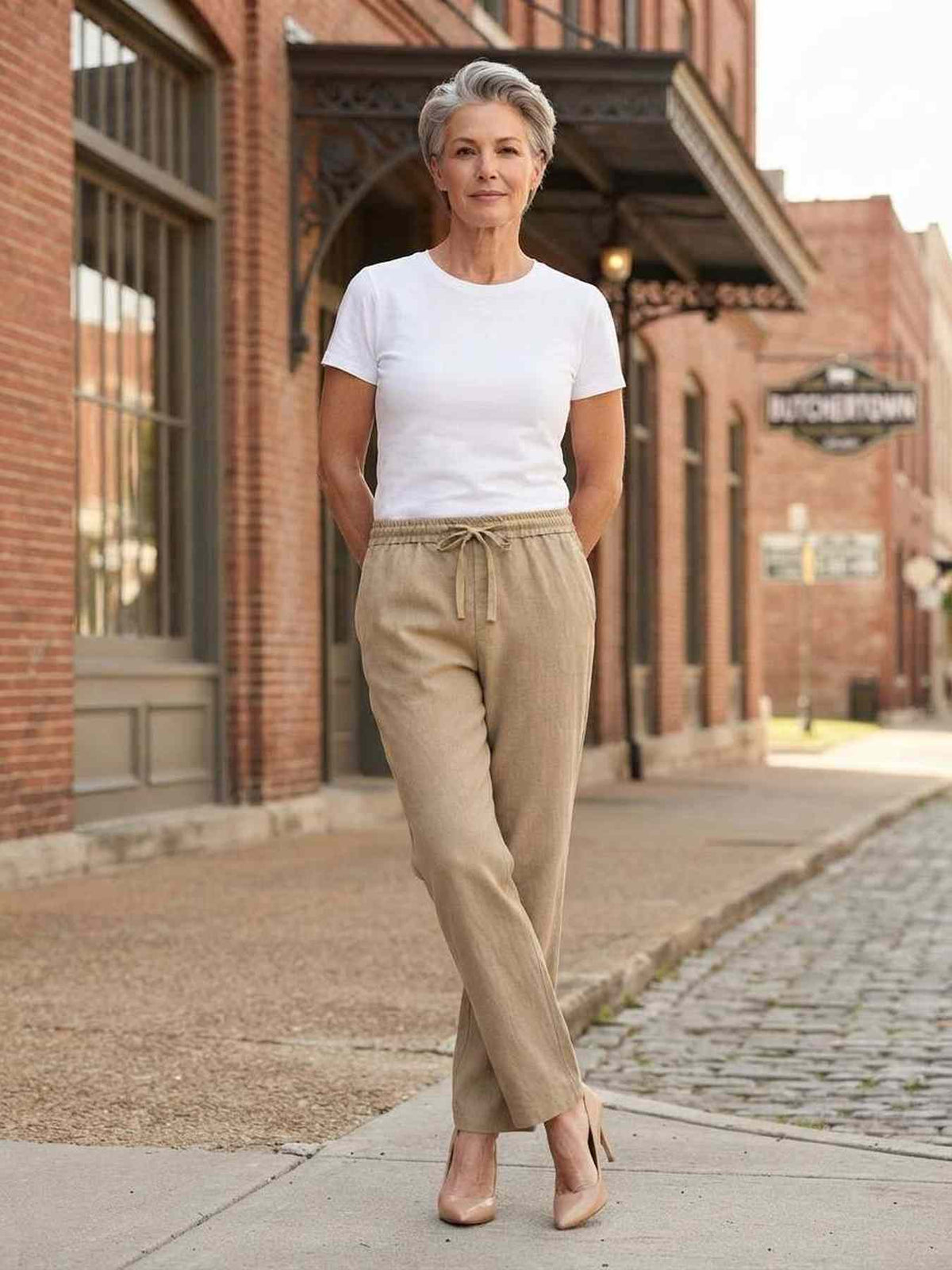 Women  Long Trousers, Casual Straight Leg Pants,