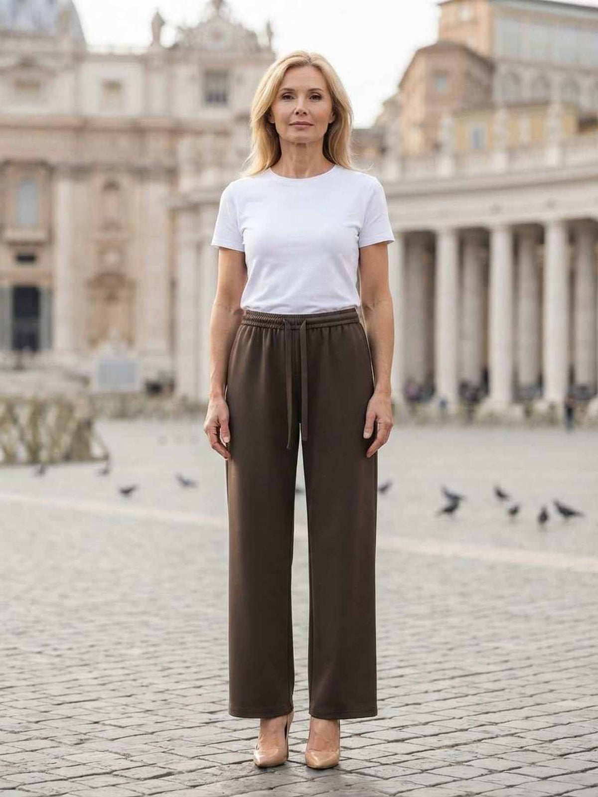 Women  Long Trousers, Casual Straight Leg Pants,