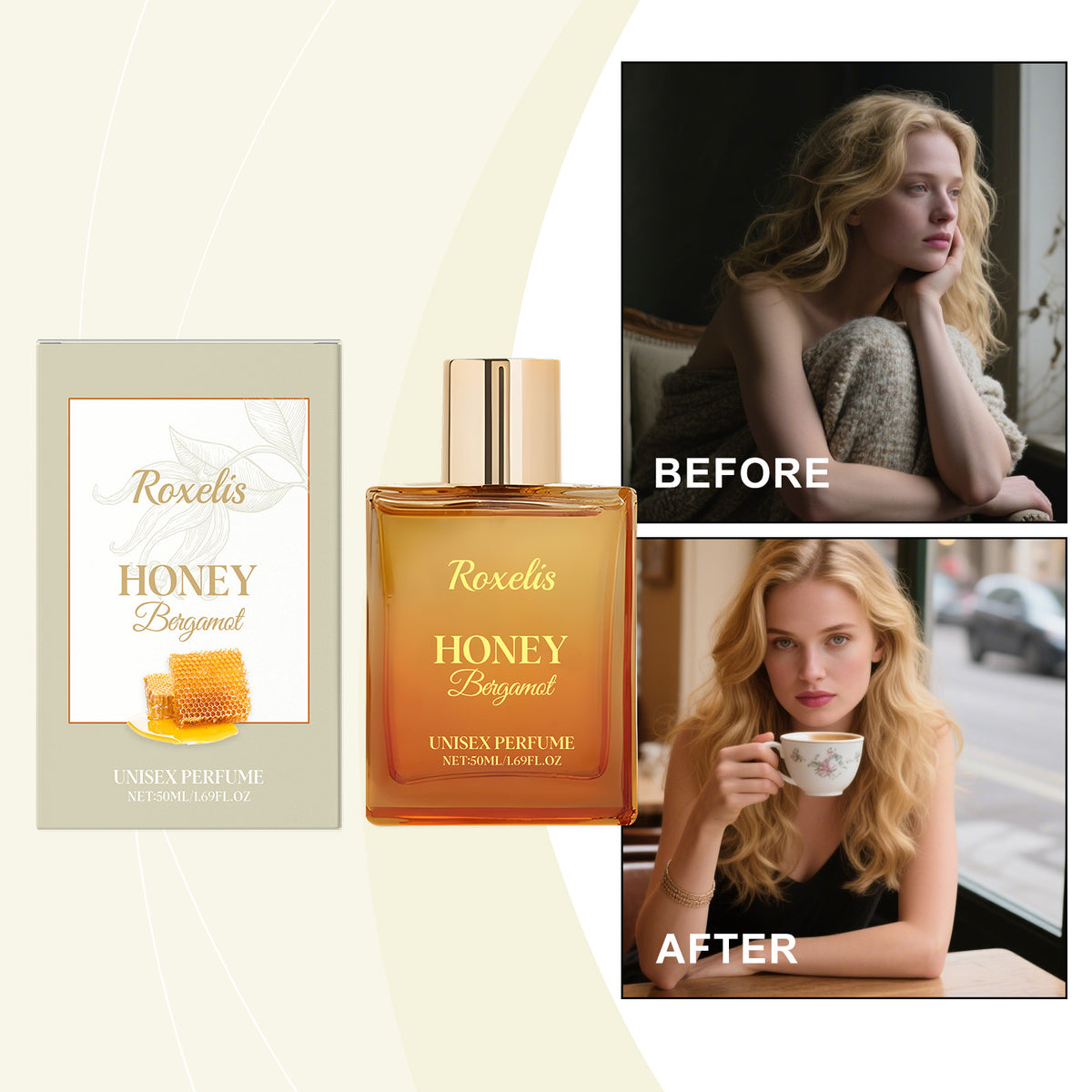 Unisex Honey Bergamot Perfume Long-Lasting Light & Fresh-fragrance