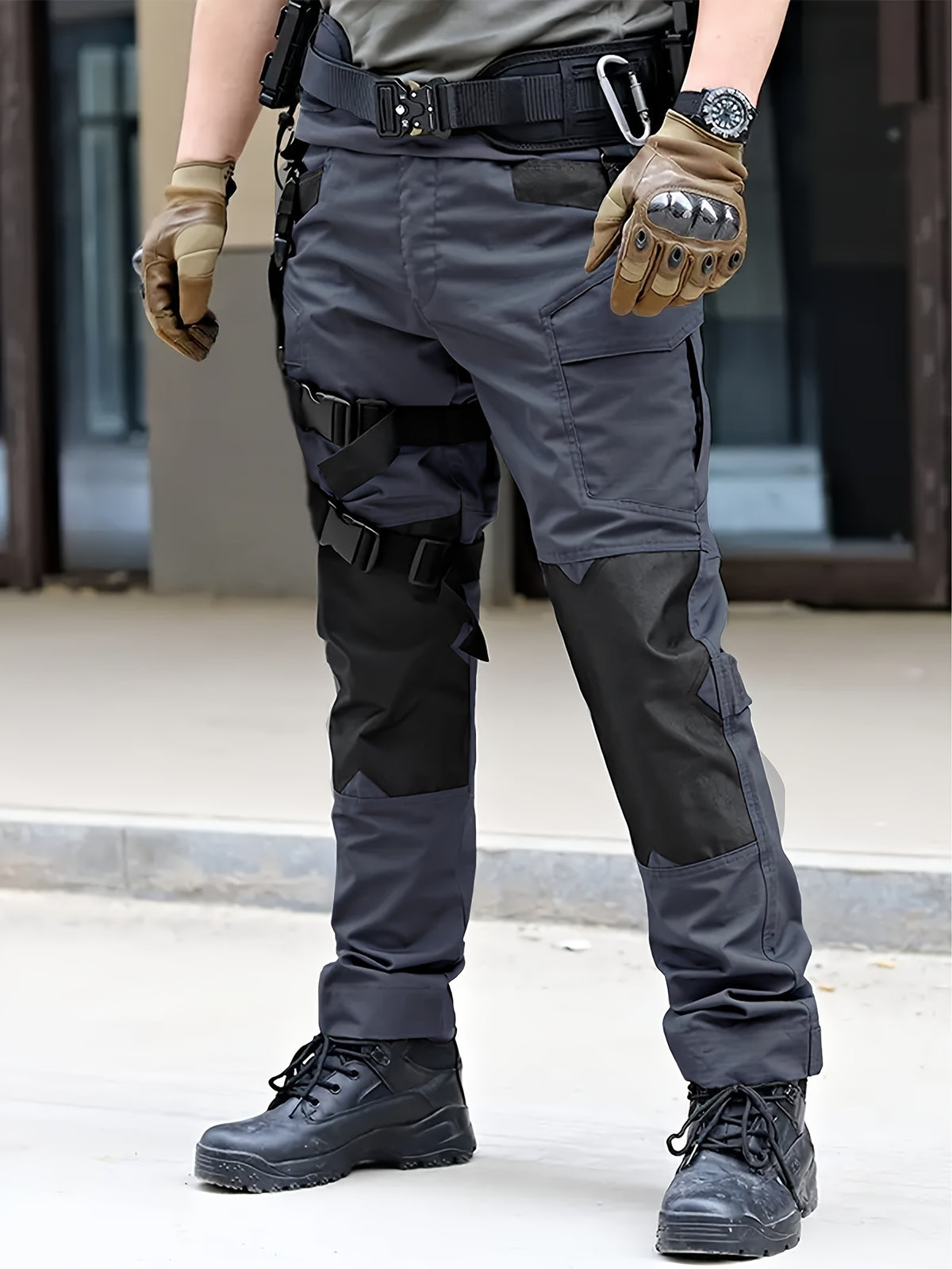 Mens Outdoor Combat Training Cargo Pants With Multiple Pockets
