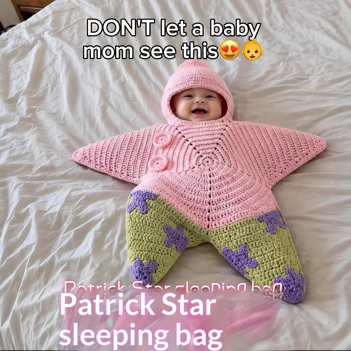 Crocheted Star-shaped Bodysuit Starfish Baby Sleeping Bag Newborn Baby Boy Girl Kids Cartoon Hooded Romper Jumpsuit Bodysuit Clothes Outfits Long Sleeve Playsuit Toddler One Piece Outfit